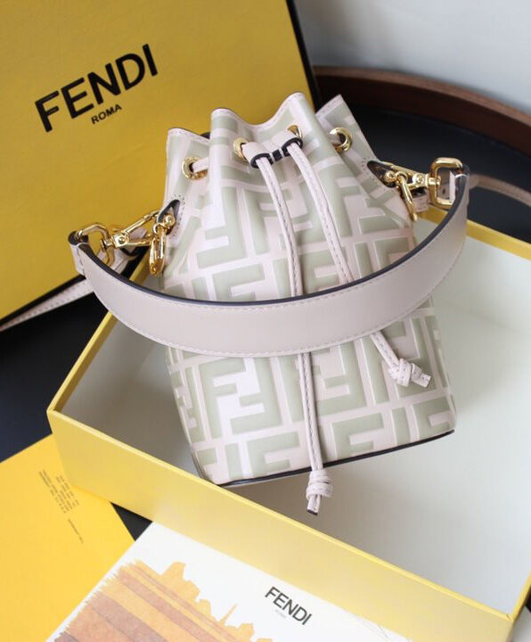 Fendi Mon Tresor Leather Mini Bag 8BS010 Cream